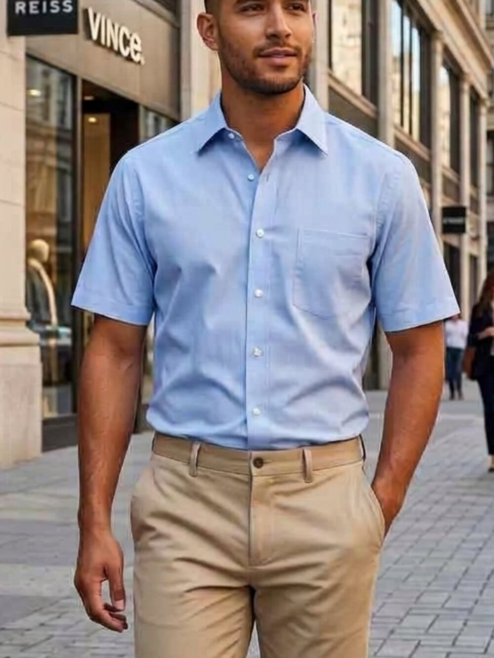 NWT Stafford Short Sleeve Shirt LG